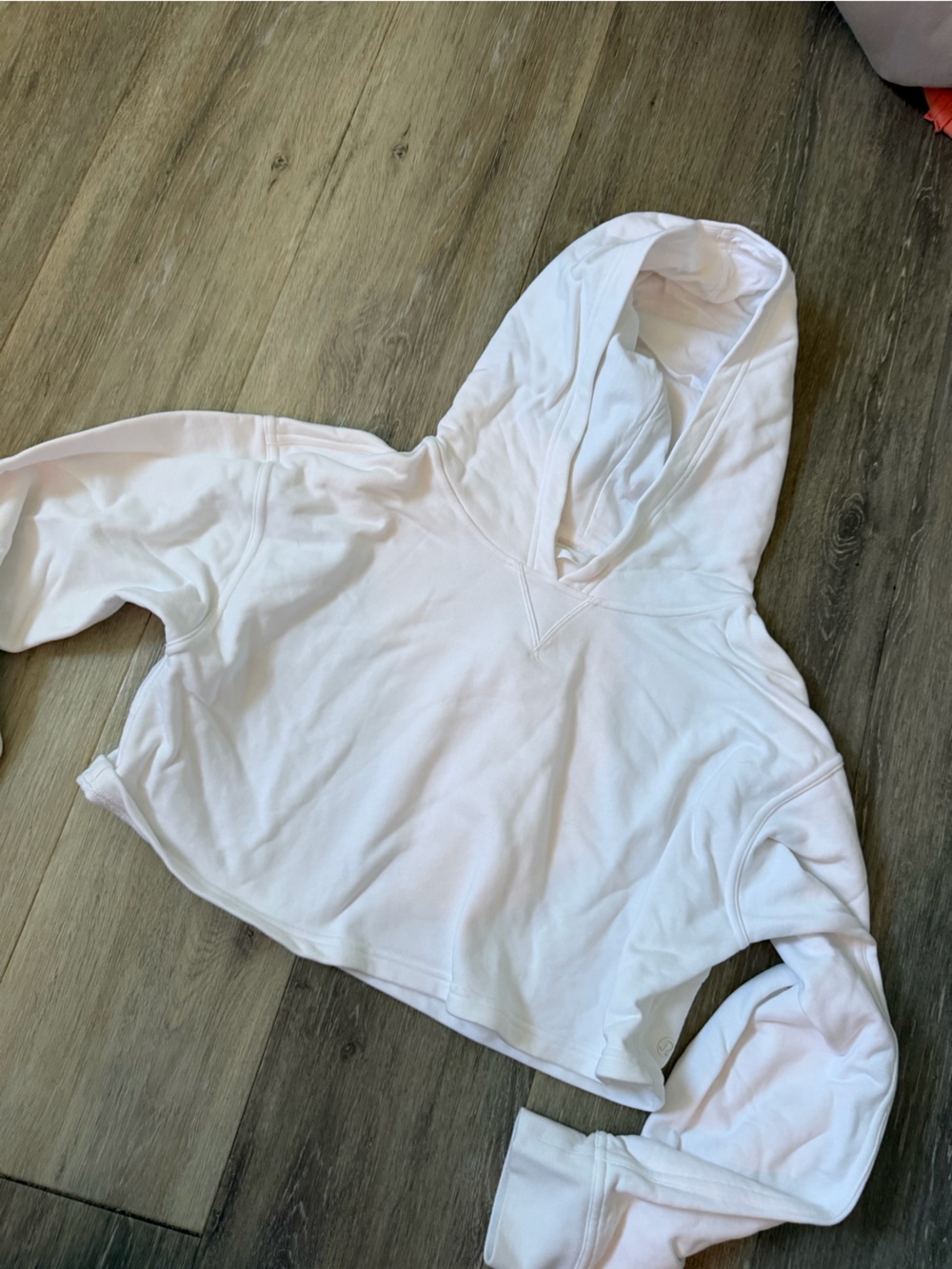 lululemon athletica White Cropped Hoodie